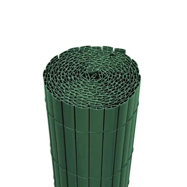 Canisse PVC occultant double face 1x3m vert - Kit complet avec fixation