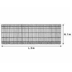 Canisse PVC occultant double face 1x3m vert - Kit complet avec fixation