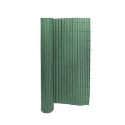 Canisse PVC occultant simple face 1x5m vert - Kit fixation inclus