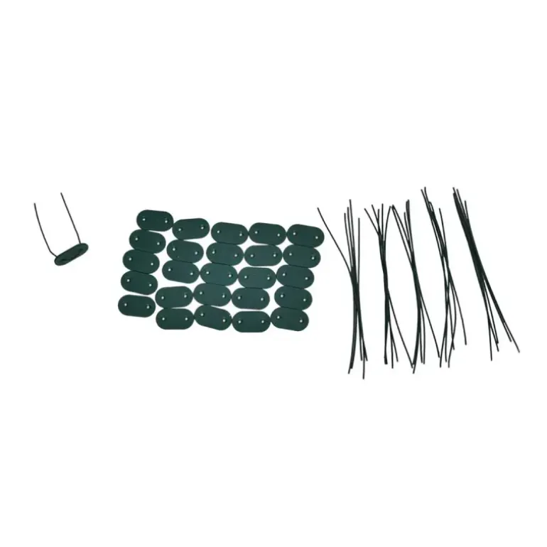 Canisse PVC occultant simple face 1x5m vert - Kit fixation inclus
