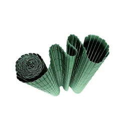 Canisse PVC occultant simple face 1x5m vert - Kit fixation inclus
