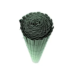 Canisse PVC occultant simple face 1x5m vert - Kit fixation inclus