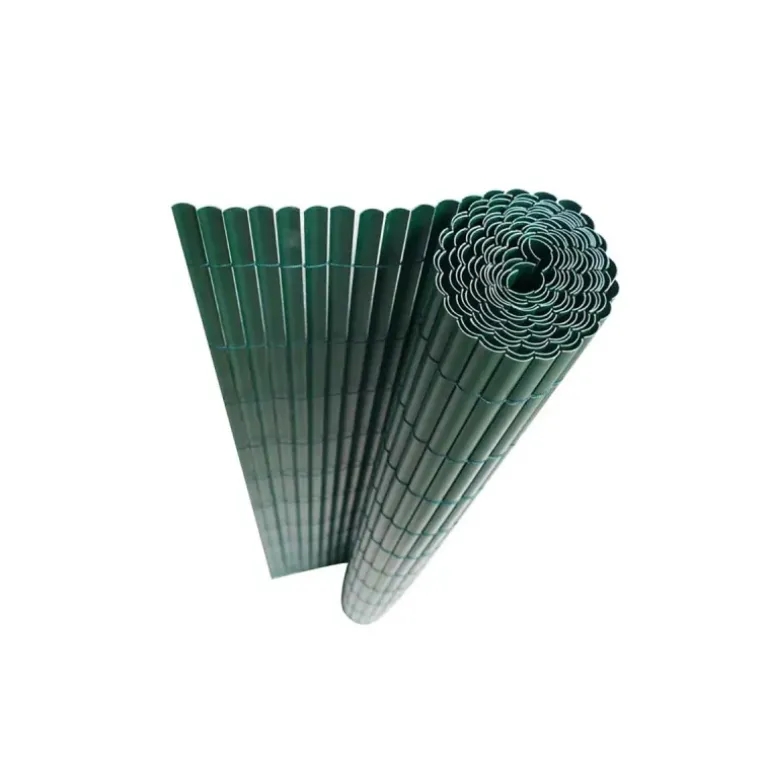 Canisse PVC occultant simple face 1x5m vert - Kit fixation inclus