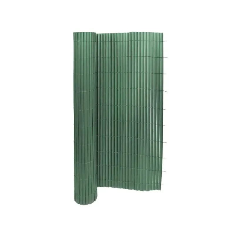 Canisse PVC occultant simple face 1,5x3m vert - Kit fixation inclus