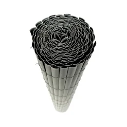 Canisse PVC occultant simple face 1,5x5m gris - Kit de fixation inclus