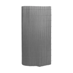 Canisse PVC occultant simple face 1,5x5m gris - Kit de fixation inclus