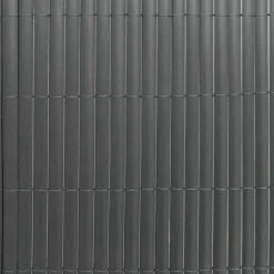 Canisse PVC occultant simple face 1,5x5m gris - Kit de fixation inclus