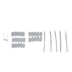 Canisse PVC occultant simple face 1,5x5m gris - Kit de fixation inclus