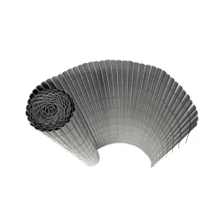 Canisse PVC occultant simple face 1x5m gris - Kit de fixation inclus