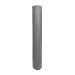 Canisse PVC occultant simple face 1x5m gris - Kit de fixation inclus
