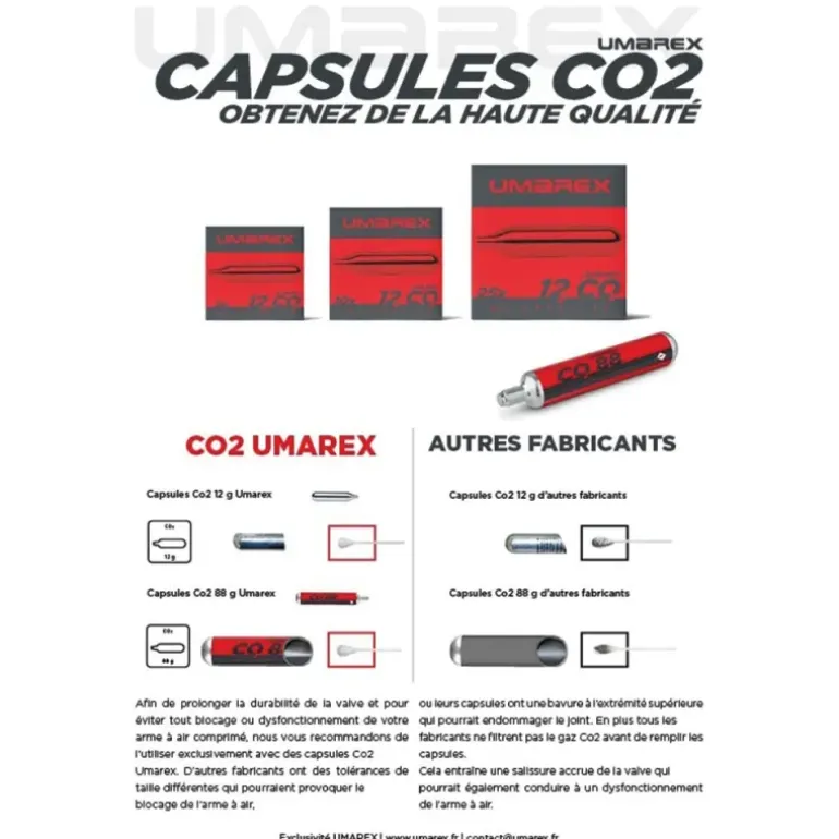 Capsules CO2 UMAREX 12 g x10