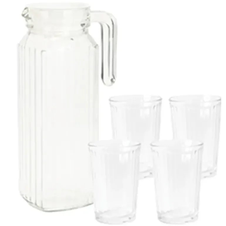 Carafe en verres 1100 ml 4 verres 200 ml