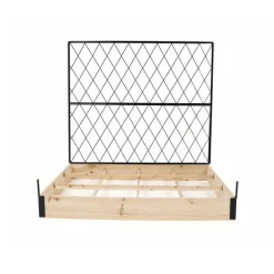 Carré potager en bois de sapin avec treillis - 115x80x128cm