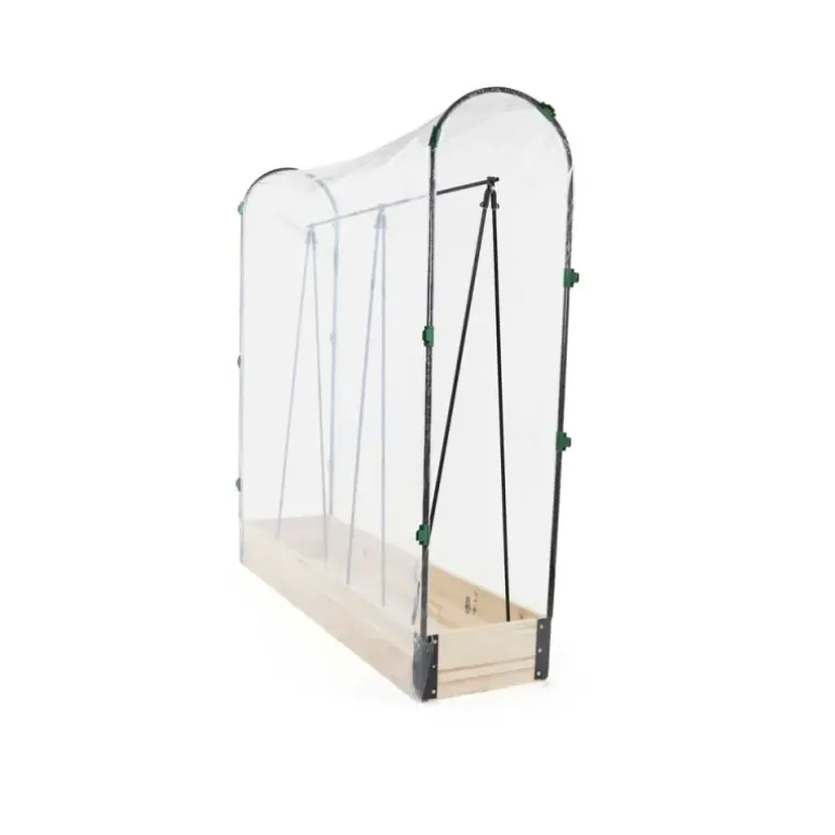 Carré potager tomate en bois de sapin avec housse PVC - 115x30x120cm