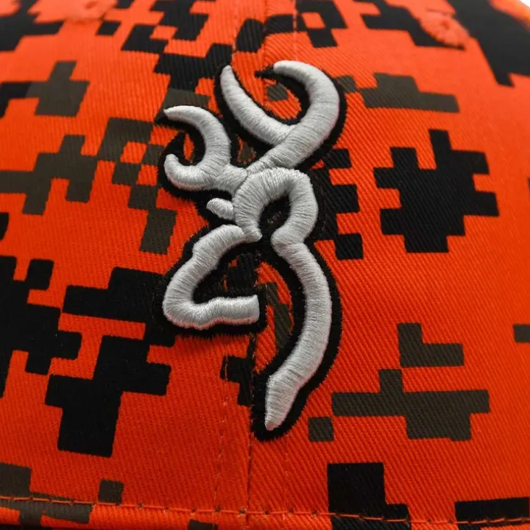Casquette chasse digi blaze coton polyester orange noir