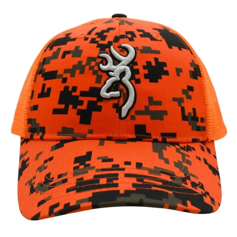 Casquette chasse digi blaze coton polyester orange noir