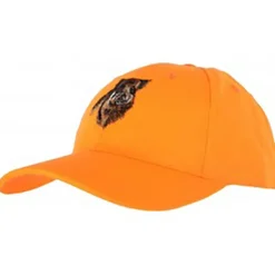 Casquette confort brodé sanglier tissu respirant orange