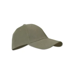 Casquette visière rigide velcro coton verte taille unique