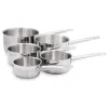 Casserole acier inoxydable / 5 tailles 12 à 20 cm