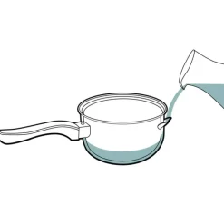 Casserole bain marie inox 18/0 Ø16cm h9.5cm tous feux
