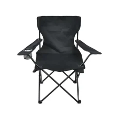 Chaise Easy C2 pliable noire - Structure acier et polyester 600D