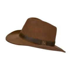 Chapeau Woolchap réglable feutre laine déperlante maron M à XL