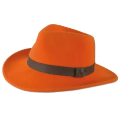 Chapeau Woolchap réglable feutre laine déperlante orange M à XL