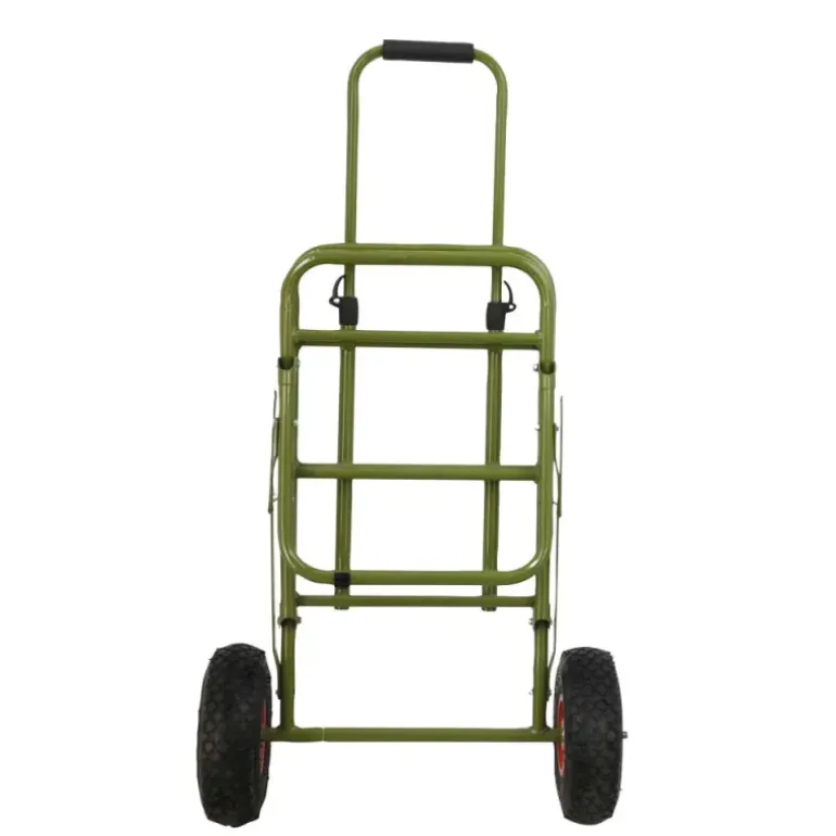 Chariot de transport pliable acier roues gonflables