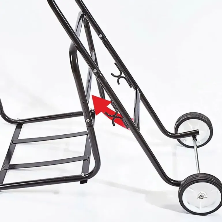 Chariot porte-bûches 2 en 1 amovible - Charge 50 kg - 114x62x44 cm