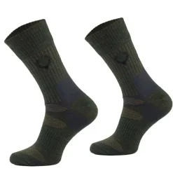 Chaussettes mi-hautes cerf kaki laine mérino 40% polyamide