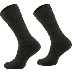 Chaussettes mérino kaki non-comprimantes 80% laine 15% polyamide