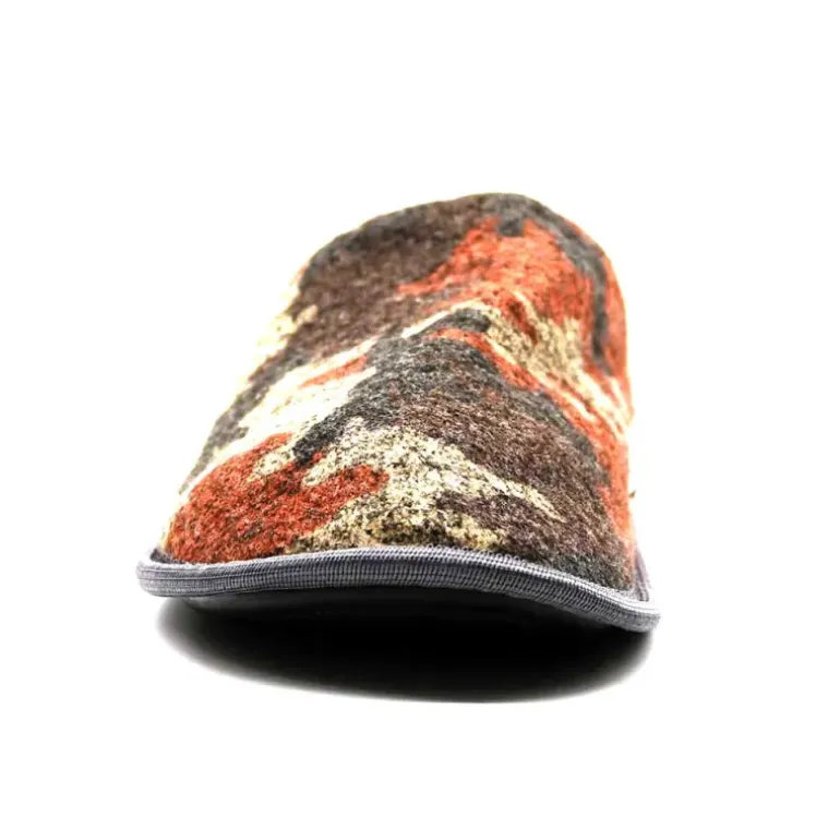 Chaussons camo homme textime doux brun vert orange 41/42 à 45/46