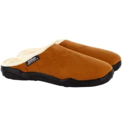 Chaussons Mules Fourrées Doudou Marron Airplum