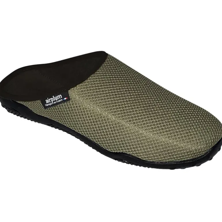 Chaussons mules résille Data pour homme - Kaki