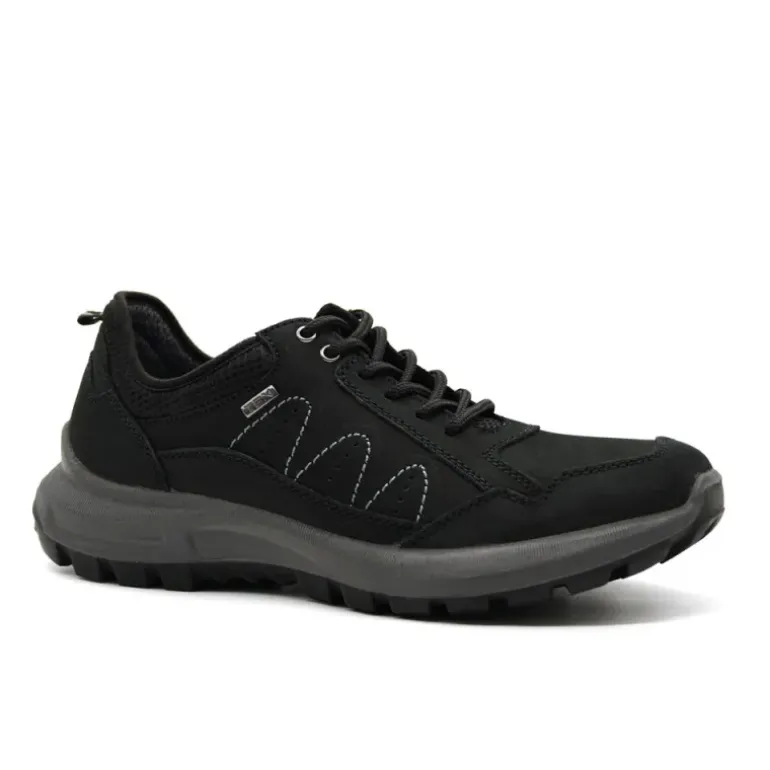 Chaussures basses Dick noires cuir souple imperméable