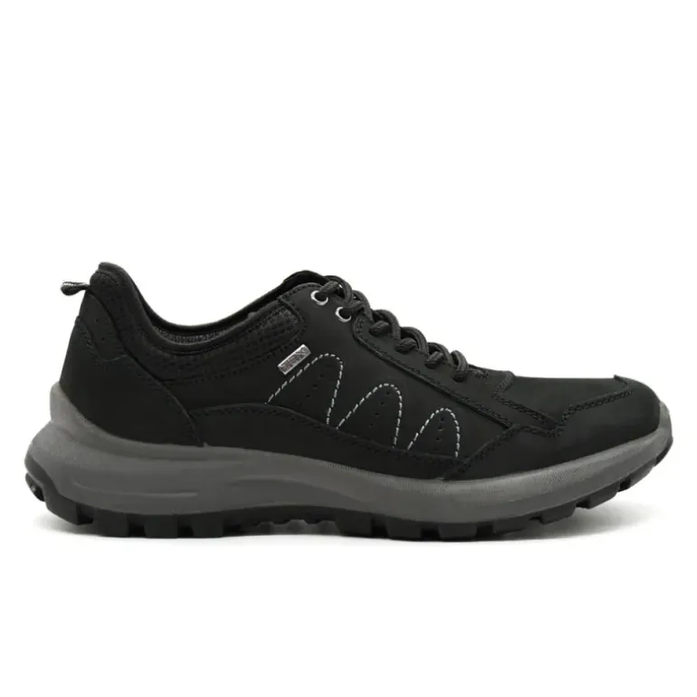 Chaussures basses Dick noires cuir souple imperméable
