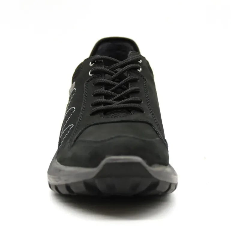 Chaussures basses Dick noires cuir souple imperméable