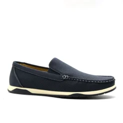Chaussures bateau facile à enfiler synthétique bleu marine