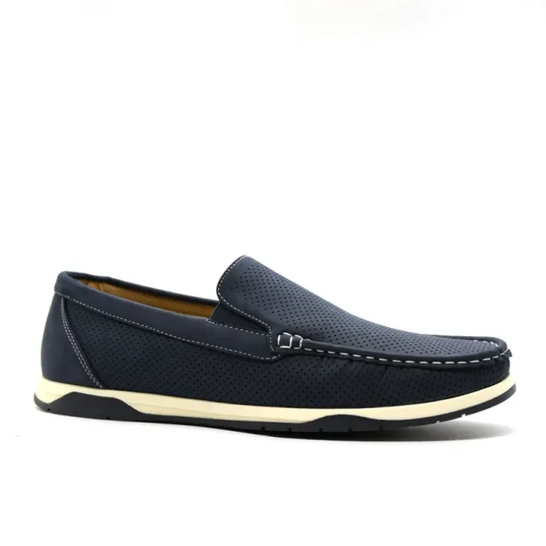 Chaussures bateau facile à enfiler synthétique bleu marine
