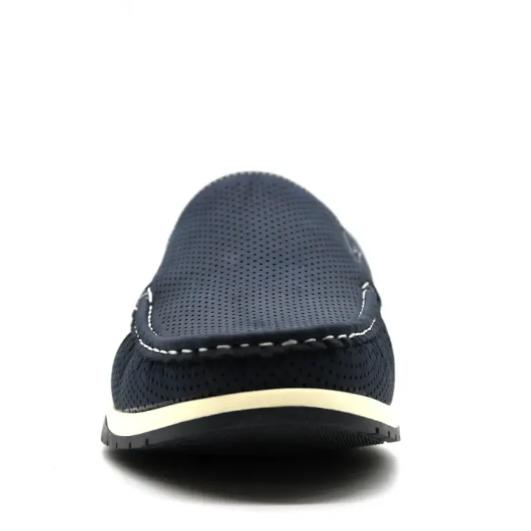 Chaussures bateau facile à enfiler synthétique bleu marine