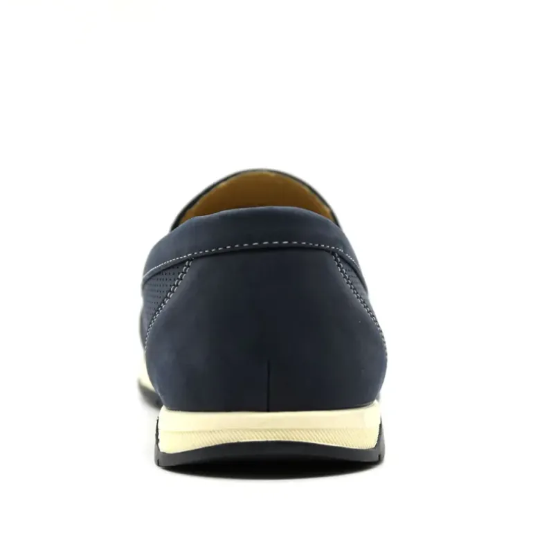 Chaussures bateau facile à enfiler synthétique bleu marine