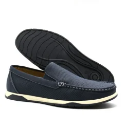 Chaussures bateau facile à enfiler synthétique bleu marine