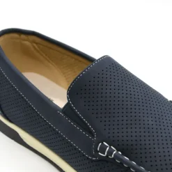 Chaussures bateau facile à enfiler synthétique bleu marine