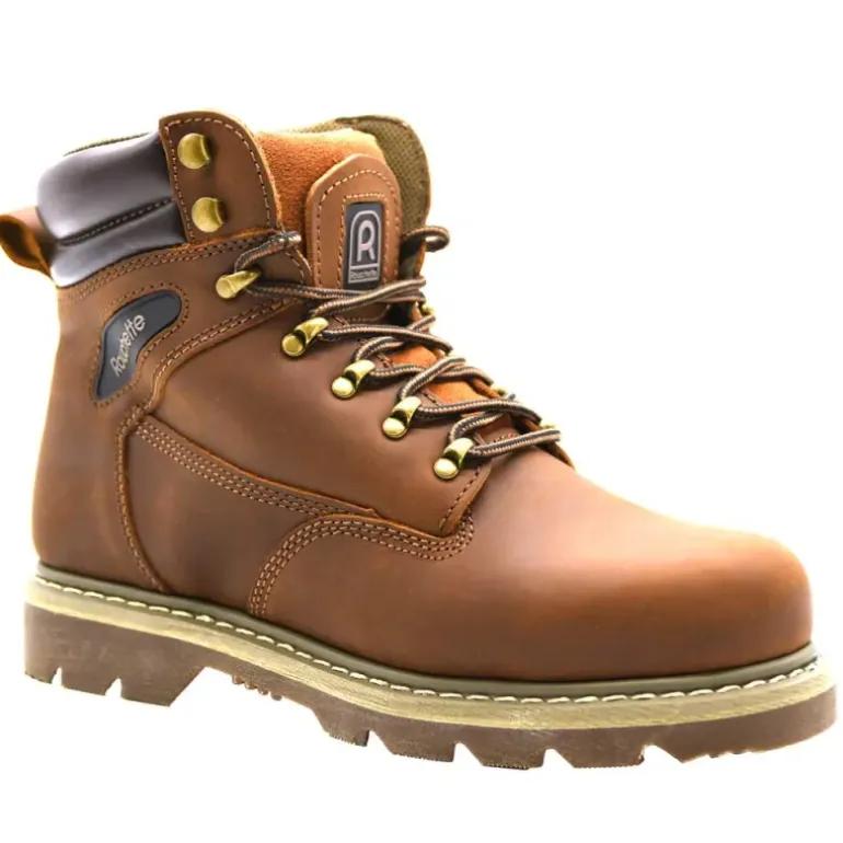 Chaussures de marche montantes Detroit cuir Marron 40 à 47