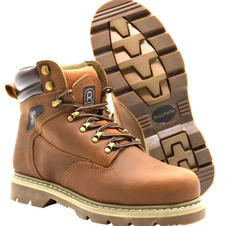 Chaussures de marche montantes Detroit cuir Marron 40 à 47