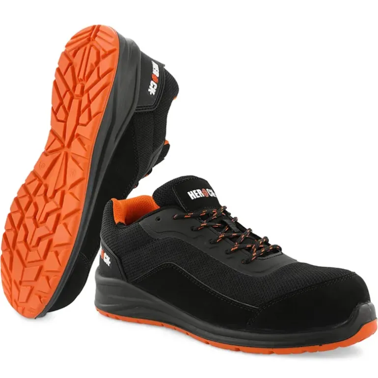 Chaussures de sécurité Leno - S1P SRC - Noir/Orange - Homme