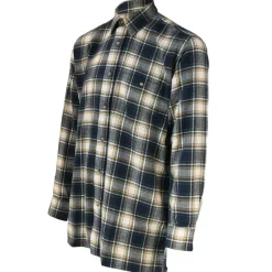 Chemise à carreaux Dolty flanelle coton bleu beige S à 4XL