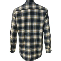 Chemise à carreaux Dolty flanelle coton bleu beige S à 4XL
