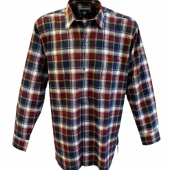 Chemise à carreaux Tanouk flanelle coton rouge bleu S à 4XL