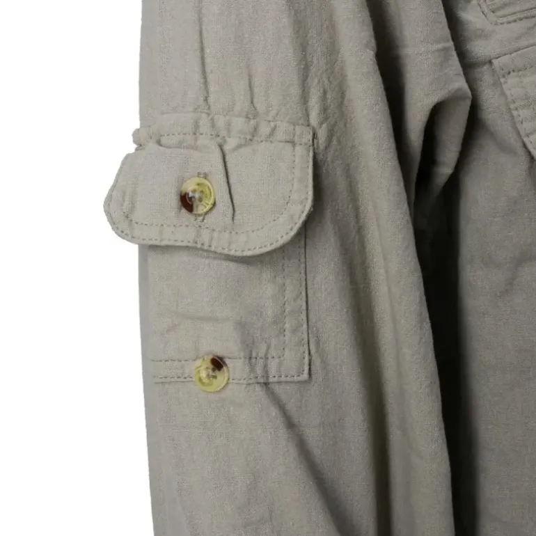 Chemise Authentic multipoches boutons coton beige S à 3XL